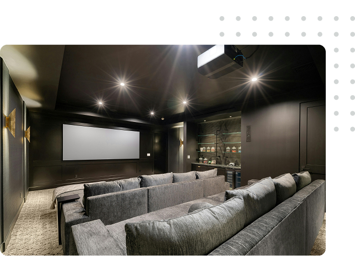 Home cinema installation