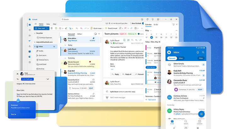 Outlook's AI-powered Inbox Interface
